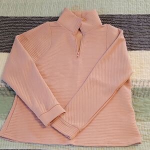 Pink Quarter-Zip Pullover